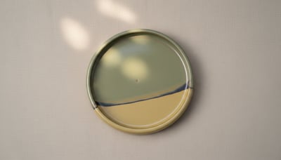 Wall plate featuring an asymmetrical dividing line