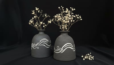Abstract sculptural ceramic form